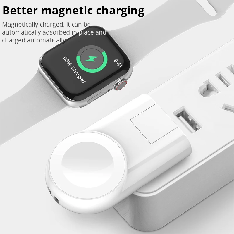 BONOLA Портативный Беспроводное зарядное устройство с USB для наручных часов Apple Watch