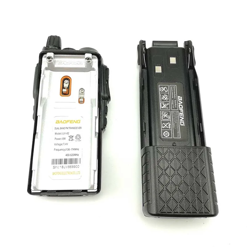 2 шт. Baofeng UV 82 плюс иди и болтай Walkie Talkie “иди 3800 мАч долгого ожидания двойной PTT