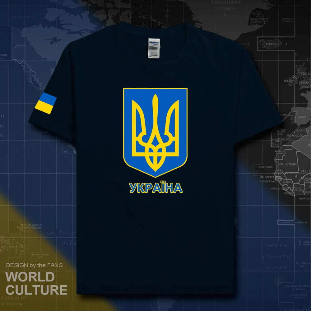 Мужская футболка из 100% хлопка с украинской сборной 2018|Мужские футболки| |