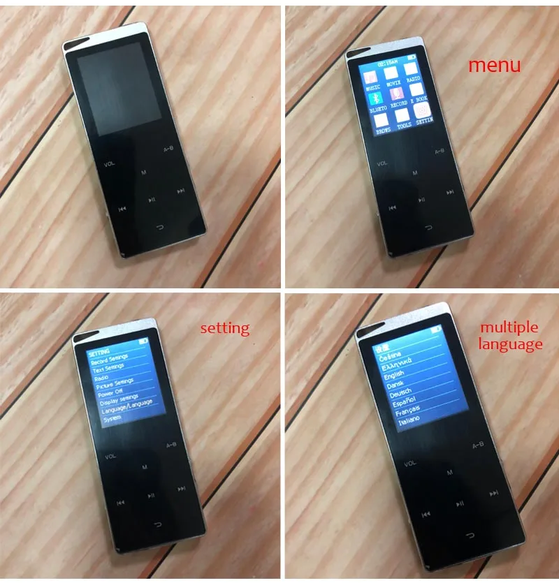 Новинка, Bluetooth MP4 музыкальный плеер, 4 ГБ, 8 ГБ, 16 ГБ, сенсорный ключ, sd-карта, вставка, FM радио, несколько языков, Роскошный Металлический Hi-Fi плеер