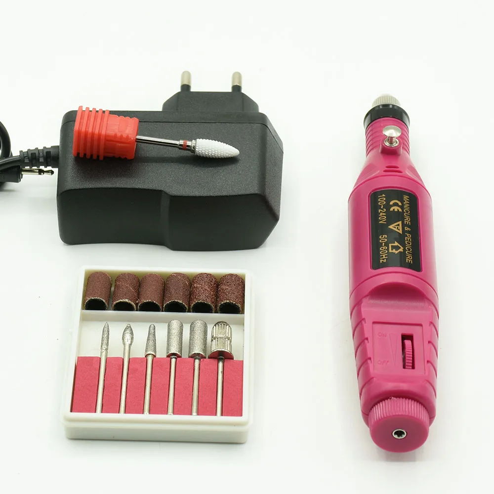 1A2 mini Профессиональная электрическая машинка для маникюра, пилка для ногтей, дрель для маникюра, педикюра, маникюрный набор инструментов для полировки ногтей, EU Plug - Цвет: 1A2 mini