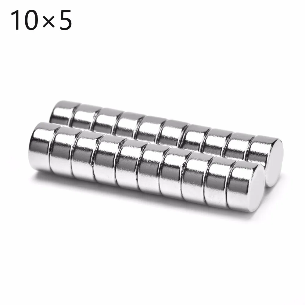 100 шт. 10x5 магнит 10 мм x 5 мм супер сильный приклеивающийся neo dymium D10x5 магниты N35 10*5 мм постоянный магнит 10*5