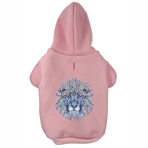 Спортивный костюм для чихуахуа, джемпер с рисунком голубого льва для домашних питомцев и больших собак