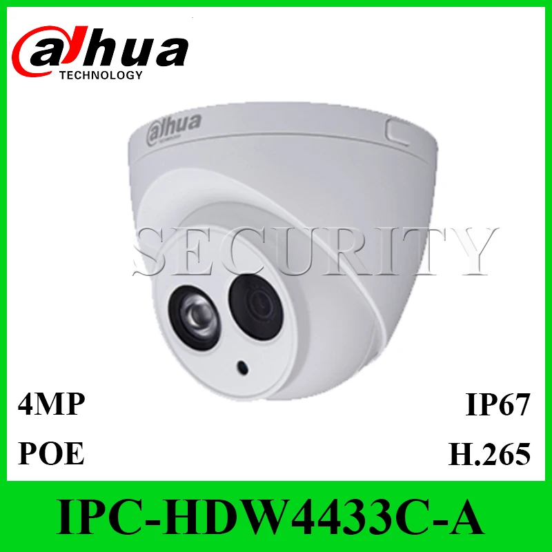 Dahua IPC HDW4433C A Starlight Мини купольная IP POE камера Обновление от HDW4431C Встроенный