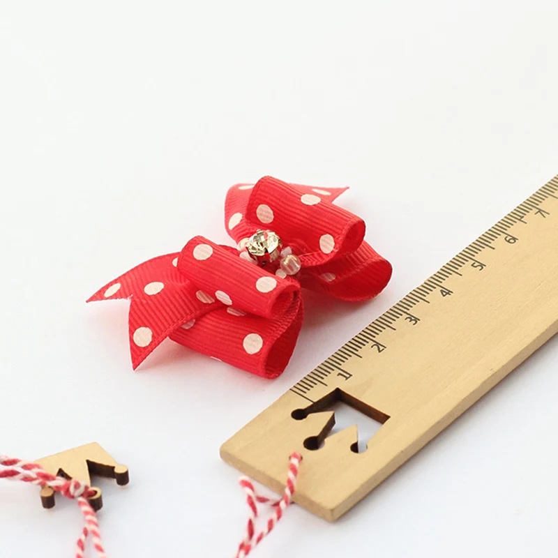 Магазин Armi аксессуары ручной работы для собак милая лента в горошек бант волос