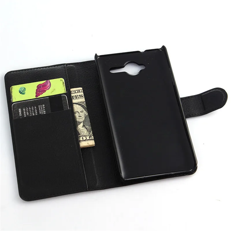 Модный кожаный чехол Бумажник личи из искусственной кожи для zte Blade L3 защитный