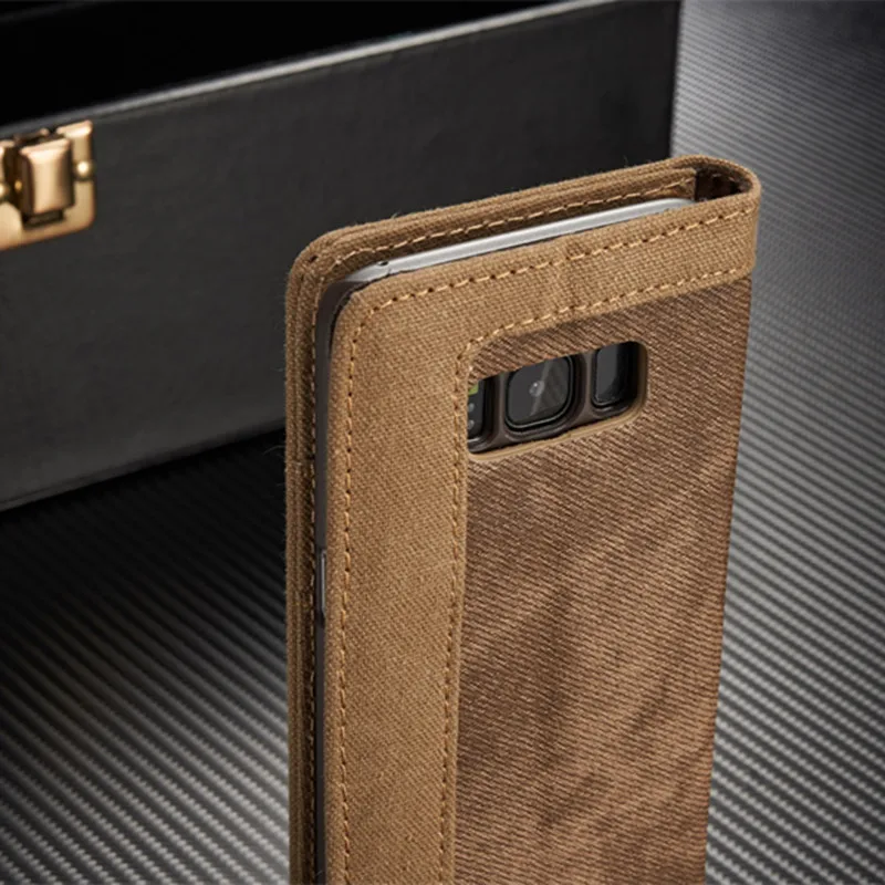 Чехол CaseMe для Samsung Note 8 роскошный кожаный магнитный Джинсовый чехол кошелек Canva