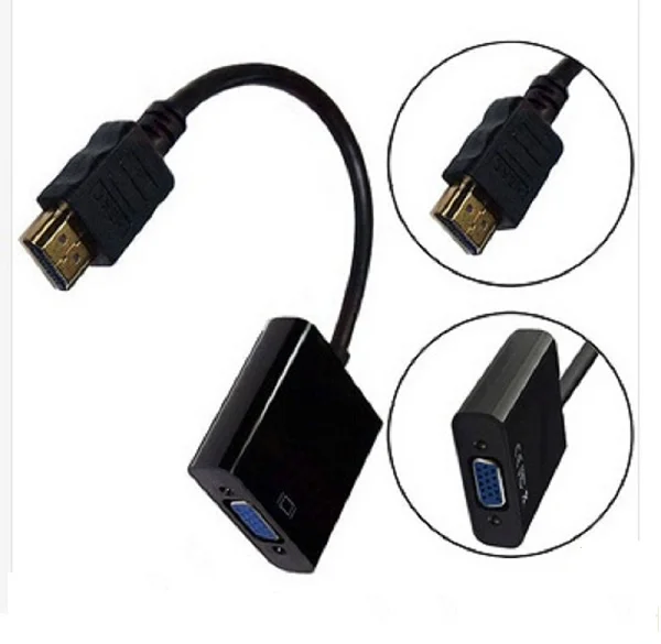 Высококачественный адаптер HDMI-VGA папа-мама преобразователь 1080P цифро-аналоговый