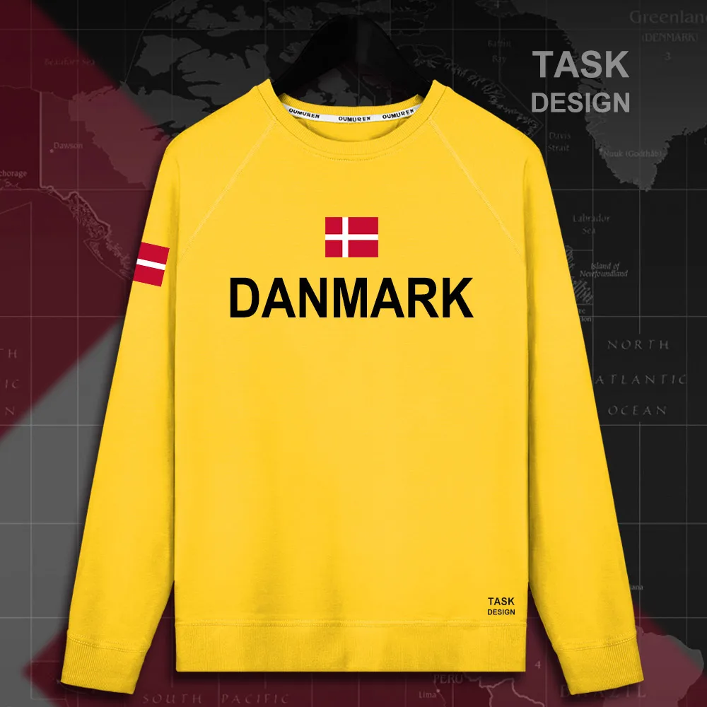 Дания Датский Danmark DK DNK Мужская толстовка пуловеры толстовки новая уличная одежда