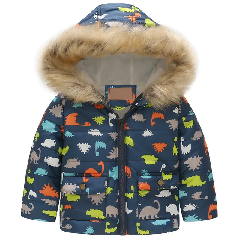 New Fashion Winter Fleece Jackets For Boy Trench Children's Clothing 2-7Y Hooded Warm Outerwear Windbreaker Baby Kids Coats | Детская