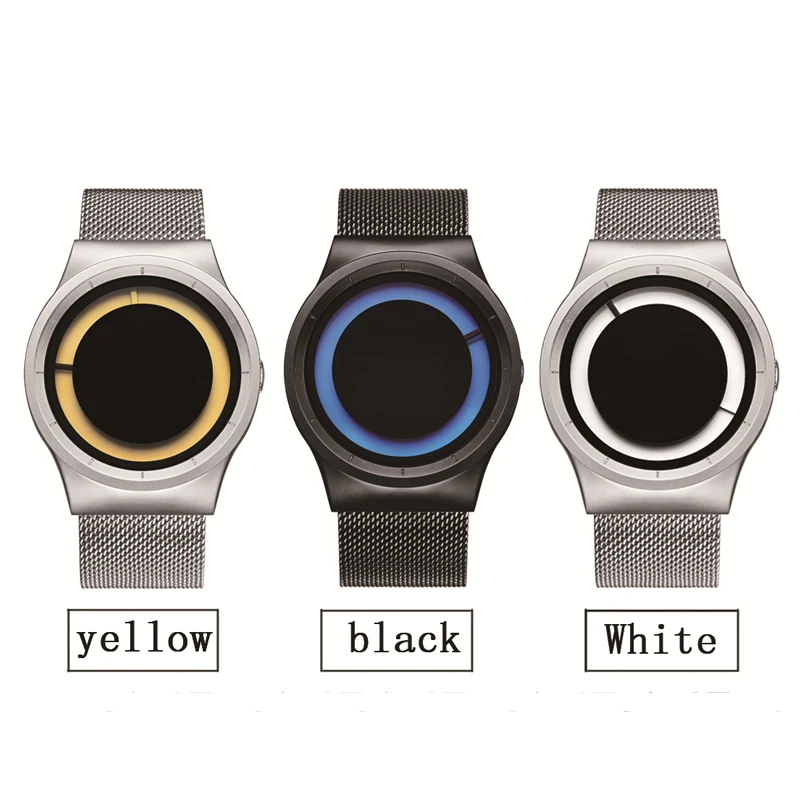 Байден Брендовые спортивные Для мужчин часы 2017 Нержавеющая сталь сетки моды