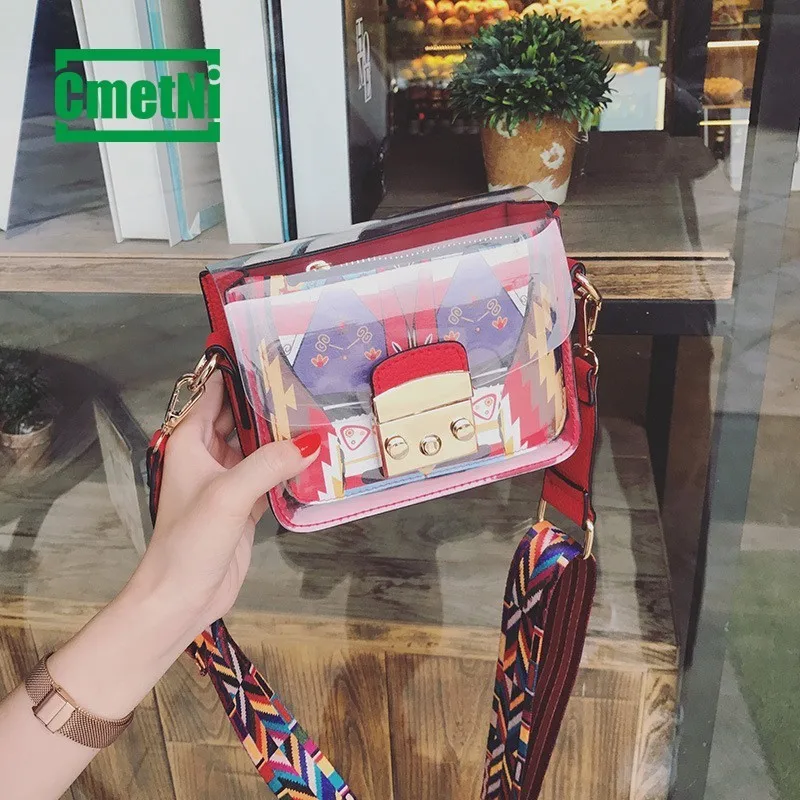 2019 модная Новая прозрачная сумка Женская милый кошелек ширина с мини-сумка через