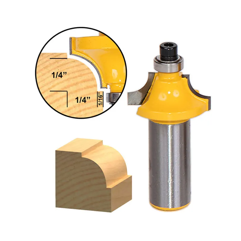 

1pcs Round Over Beading Edging Router Bit - 1/4" Radius - 1/2" Shank