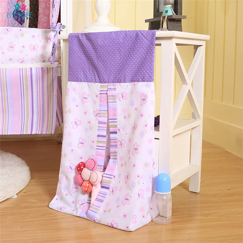 Детский комплект постельного белья из 100% хлопка с вышивкой в виде бабочек|Наборы