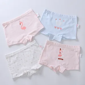 Трусы-боксеры хлопковые с принтом фламинго для девочек-подростков