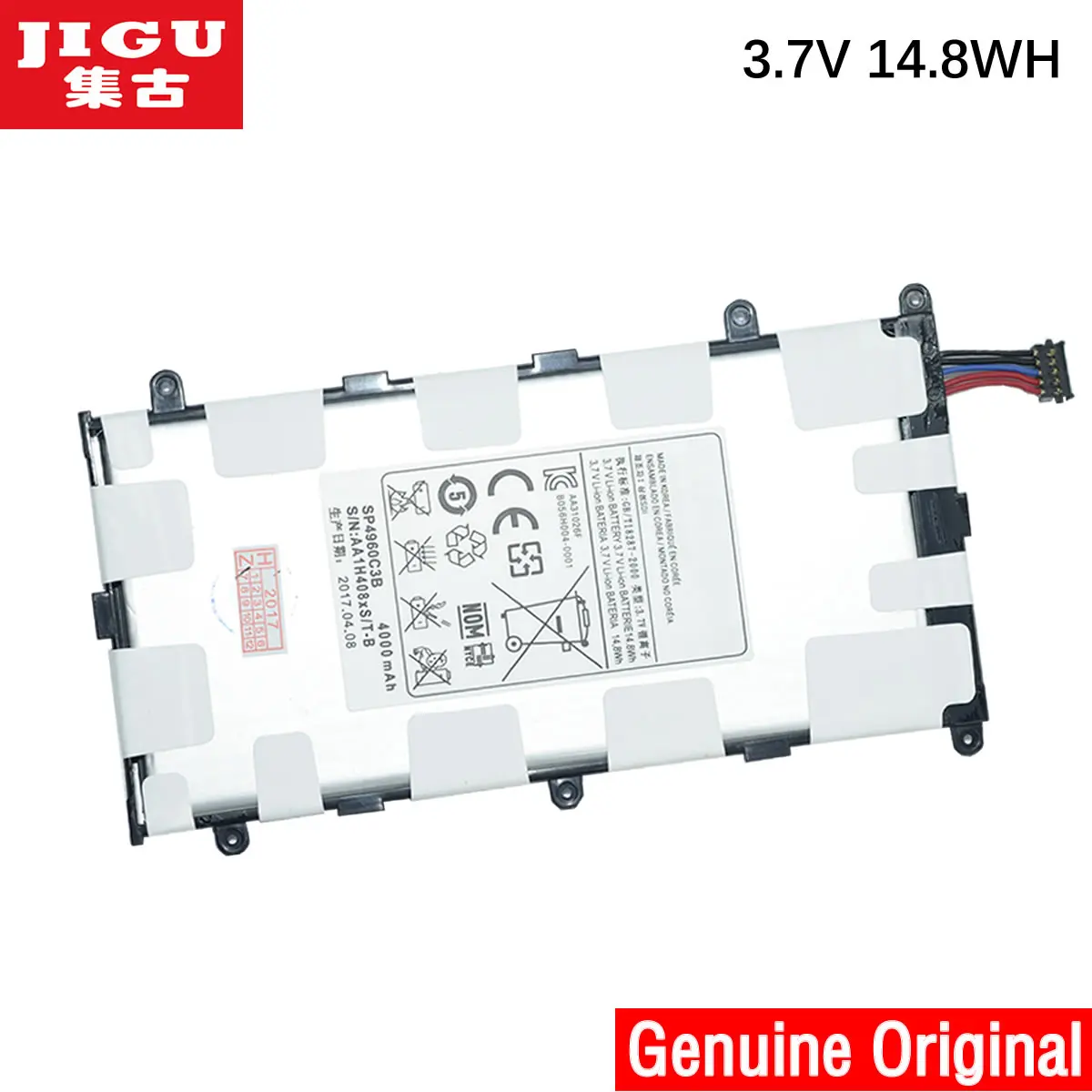 Оригинальный аккумулятор JIGU для Samsung Galaxy Tab 2 7 0 P3100 P6200 P3110 Plus SP4960C3B (14 8 Вт/ч) 4000