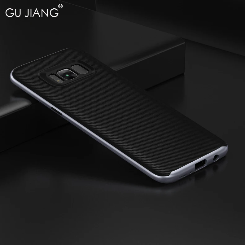 Роскошный двухслойный чехол с текстурой для Samsung Galaxy S8 PLUS силиконовый защитный