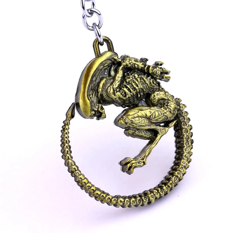 M2 Movie Seriers AVP Alien Fight Keychain Baby ползающие насекомые Монстры мужские брелки для мужчин