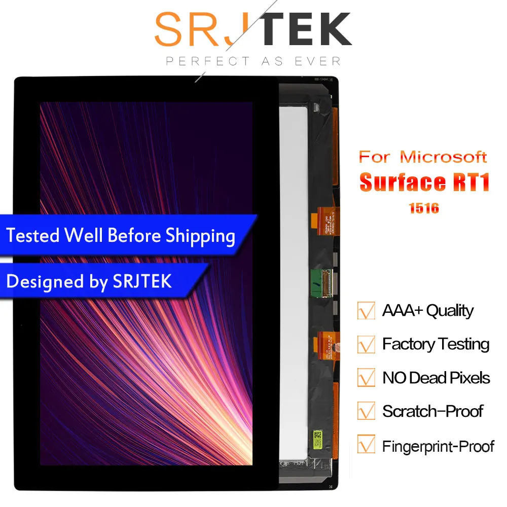 SRJTEK 10 6 ЖК дисплей для Microsoft Surface RT 1 1516 RT1 2012 первый сенсорный экран дигитайзер