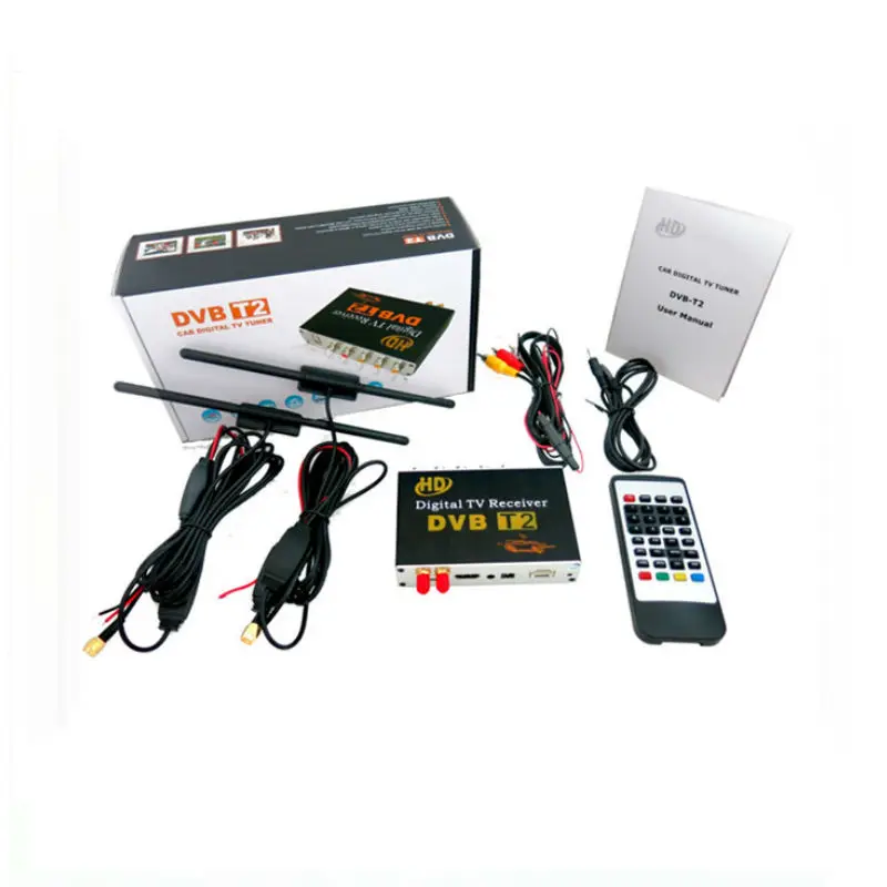 Высокоскоростной автомобильный DVB T2 Автомобильный цифровой ТВ тюнер приемник MPEG2