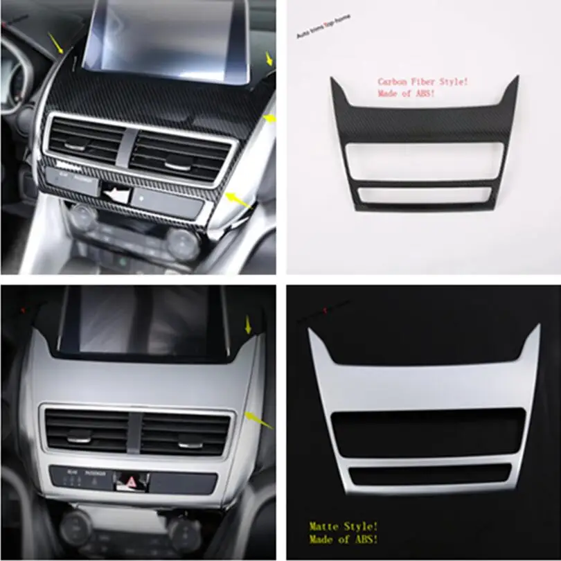 

GPS-навигатор Yimaautotrims, обшивка экрана дисплея, подходит для Mitsubishi Eclipse Cross 2018-2021/матовое/углеродное волокно