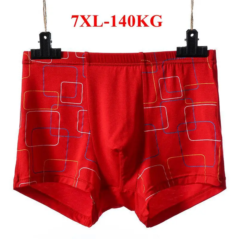 4 шт./лот мужские боксеры из модала большие размеры 6XL 7XL стильное черное синее