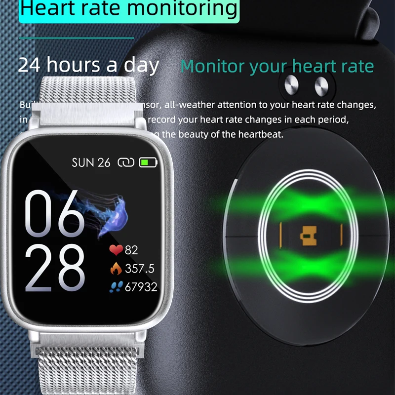 

First Bluetooth 5.0 Smart Bracelet 24 Hours Heart Rate Fitness Tracker Waterproof Smart Band Calls Reminder Sports Smart Watch