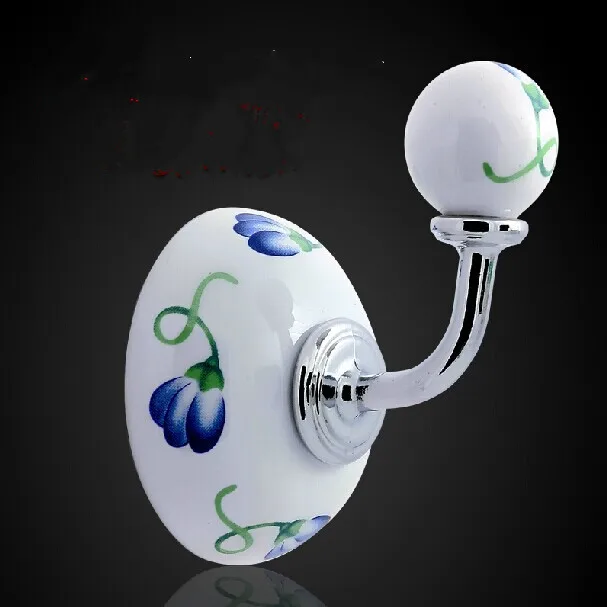 Цинковый сплав 7 цветов Керамический Одинарный крючок для одежды сумка крышка