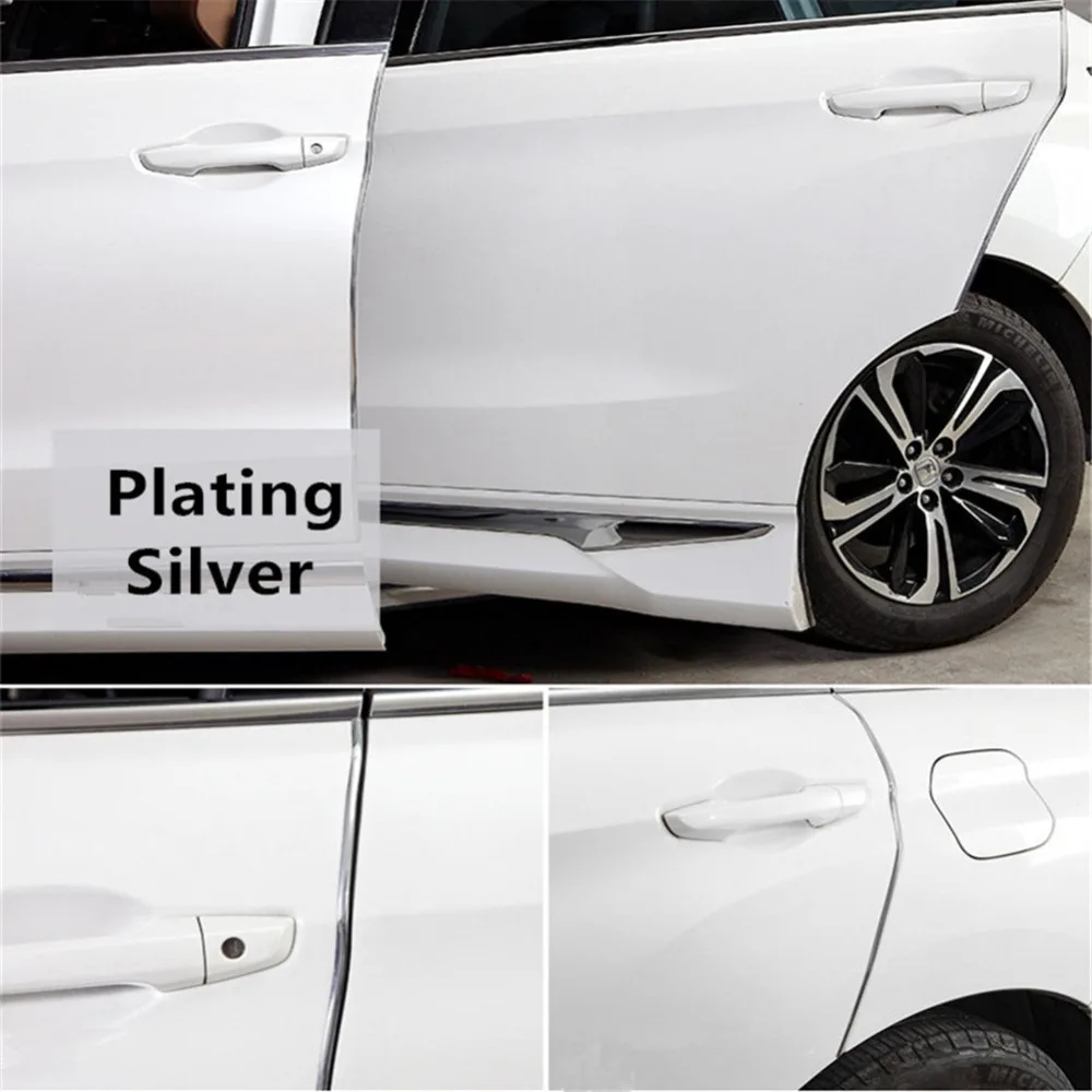

2X5M Car Styling Anti-collision Strips Car Door Protection Strips Electroplated Sticker Car Door Edge Moldings Rubbing Strips