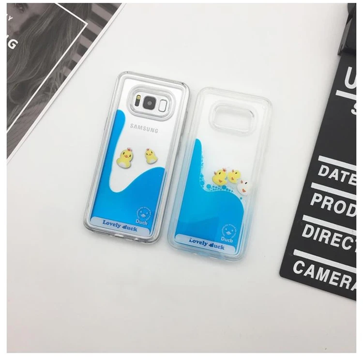 Чехол для samsung galaxy s8 s9 plus/S10 s10plus /s10E с милым динамическим жидким покрытием