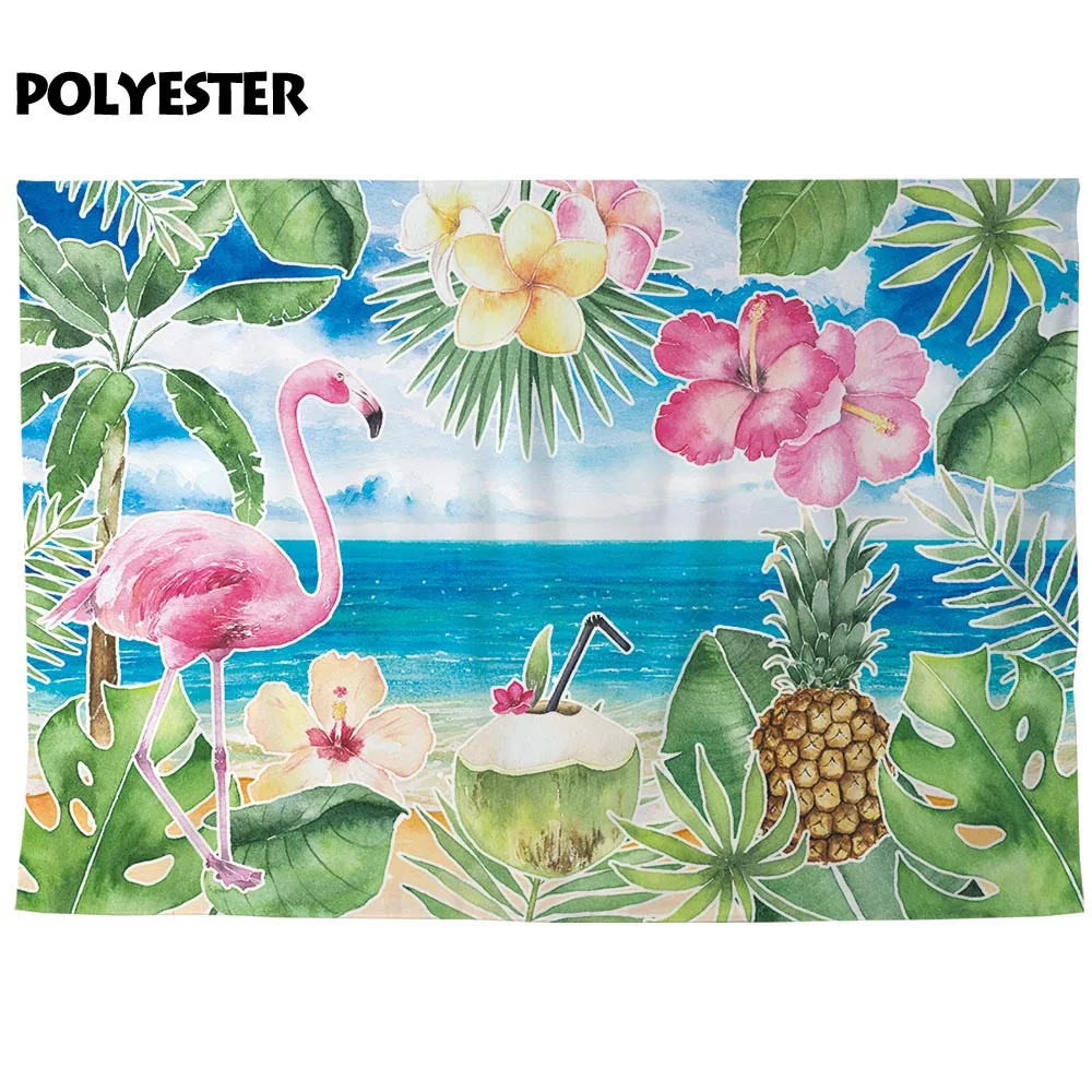 Allenjoy фоны для фотостудии акварельный стиль небо океан пляж декорации с Фламинго