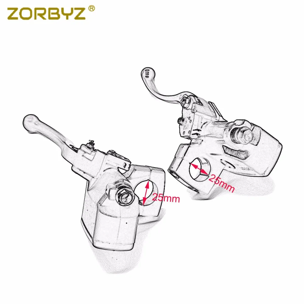 ZORBYZ мотоциклетные 1 дюйм 25 мм хромированные череп руль управление резервуар