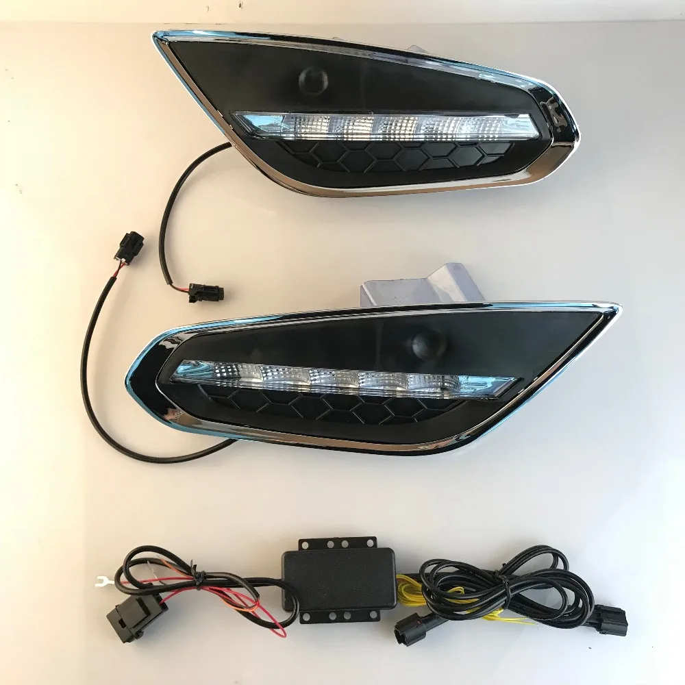 

led daytime running light drl for volvo s60 v60 with yellow turn signal emark