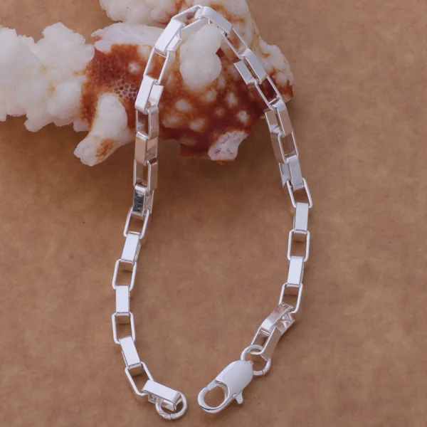 Модные ювелирные изделия посеребренный браслет цепочка для женщин и мужчин