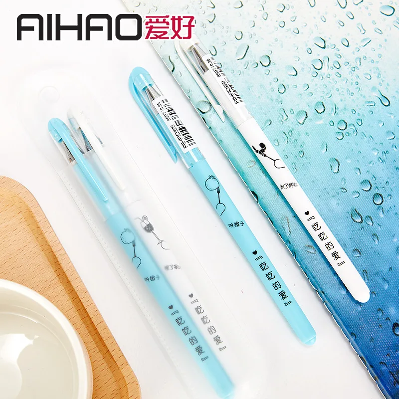 AIHAO брендовая красочная ручка 0 35 мм точечная гелевая Студенческая авторучка 12 шт.