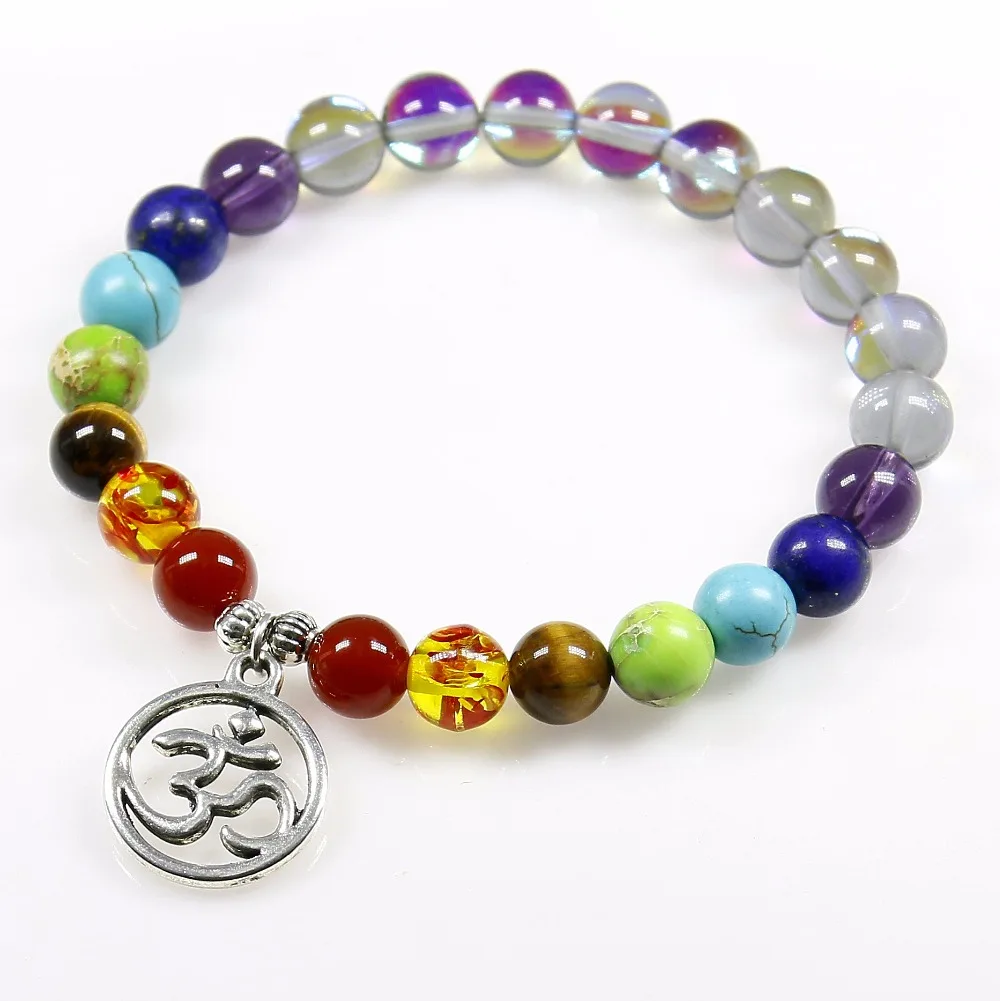 Браслет с бусинами для женщин 8 мм серый флэш камень браслет из бусин йога Кулон