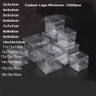 10 шт., прозрачные квадратные водонепроницаемые подарочные коробки из ПВХ