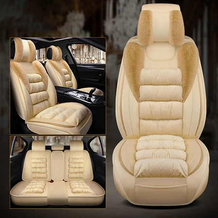 Beige Standard Спереди и сзади) Высокое качество универсальные автомобильные чехлы на сиденья для benz mercedes c180 c200 gl x164 ml w164 ml320 w163 w461 w46 автокресла - Название цвета: Beige Standard