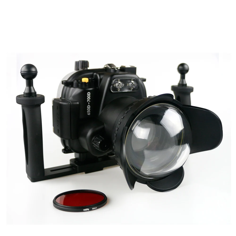 Подводная спортивная фотосъемка для камеры Canon 650D 700D 18-55 мм Корпус Для Подводного Погружения 40 м глубина, непроницаемый чехол для воды