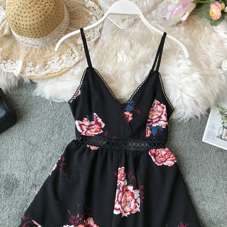 ALPHALMODA летние женские сексуальные праздничные костюмы с принтом, открытая спина, бант, шнуровка, полые женские повседневные пляжные комбинезоны