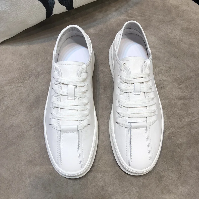 Лоферы мужские из натуральной кожи дышащие повседневная обувь для отдыха