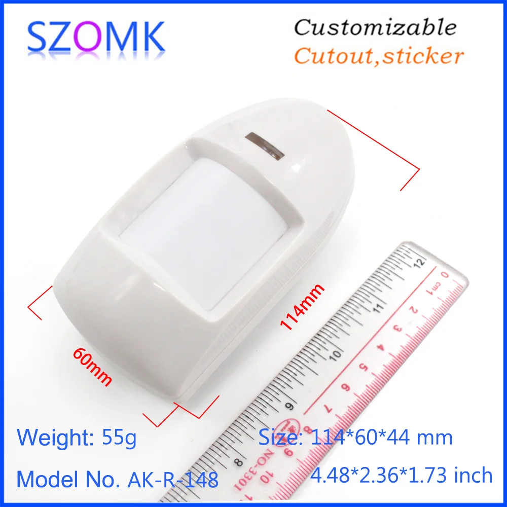 1 piece 114*60*44mm new design plastic enclosure for wireless outdoor PIR motion detector instrument housing with lens | Обустройство