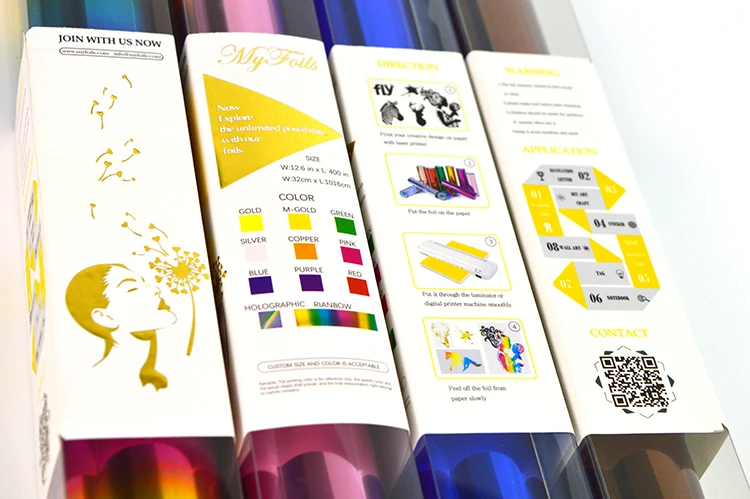 Фольгированная бумага Myfoils сделай сам с помощью лазерного принтера для свадебных