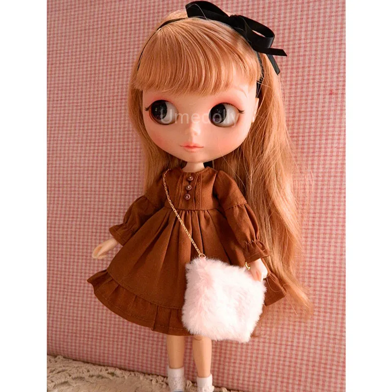 1 шт. ретро платье красного вина для Blyth Licca Azone 1/6 аксессуары кукол|Куклы| |