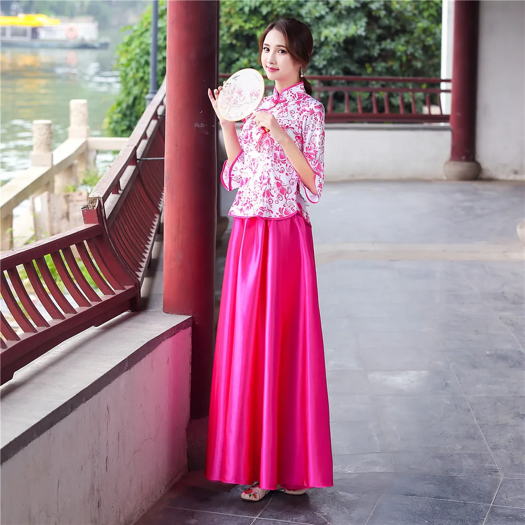 Винтажное свадебное платье подружки невесты Cheongsam современное традиционное в