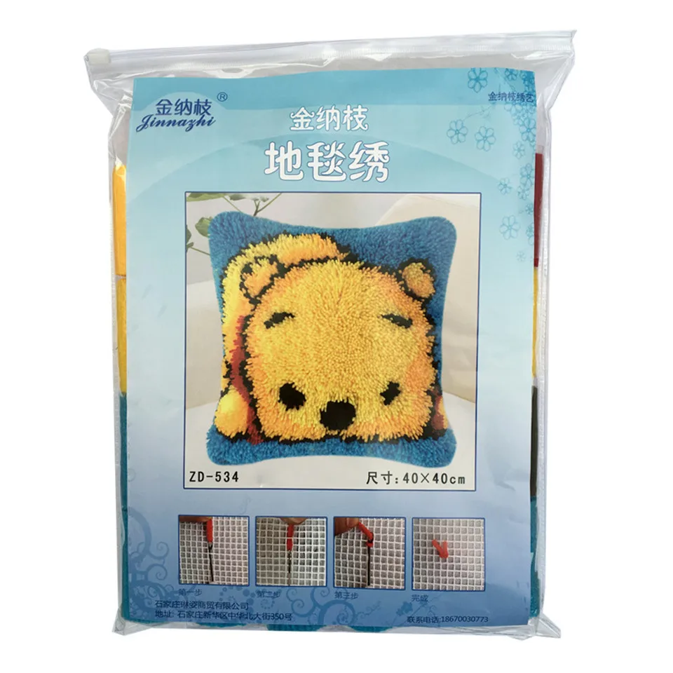ONEROOM ZD1020 Pillow Cushion Latch Hook Kit Embroidery Craft Cross Stitch Needlework Counted Cross-Stitching Set | Хобби и рукоделие