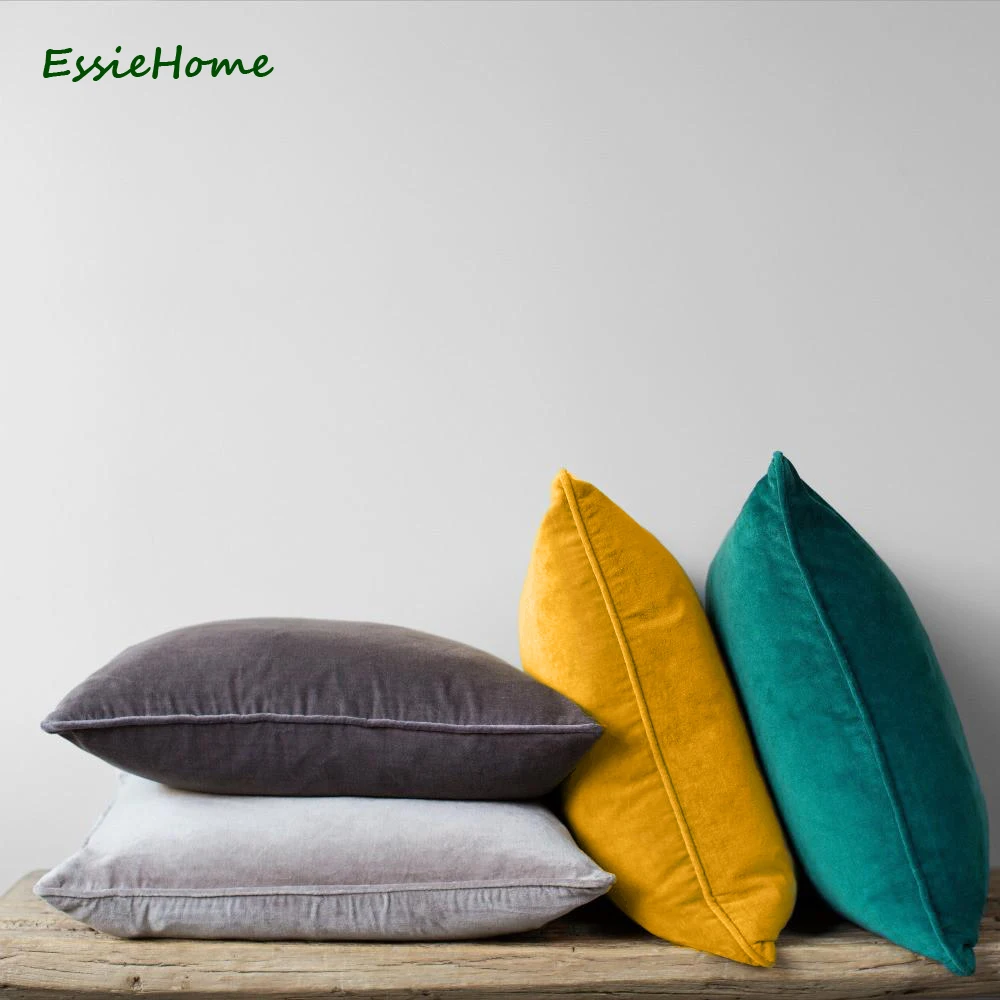 Женская бархатная наволочка ESSIE HOME для подушки 15 цветов на выбор 2018 | Дом и сад