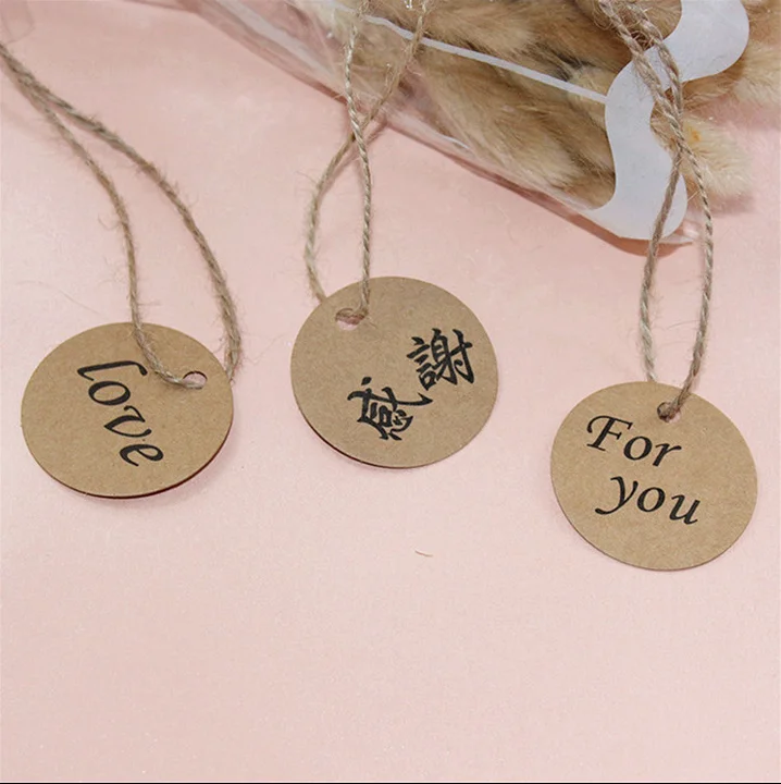 100 шт коричневые бумажные ярлыки Одежда Висячие Свадебные сувениры Подарочная