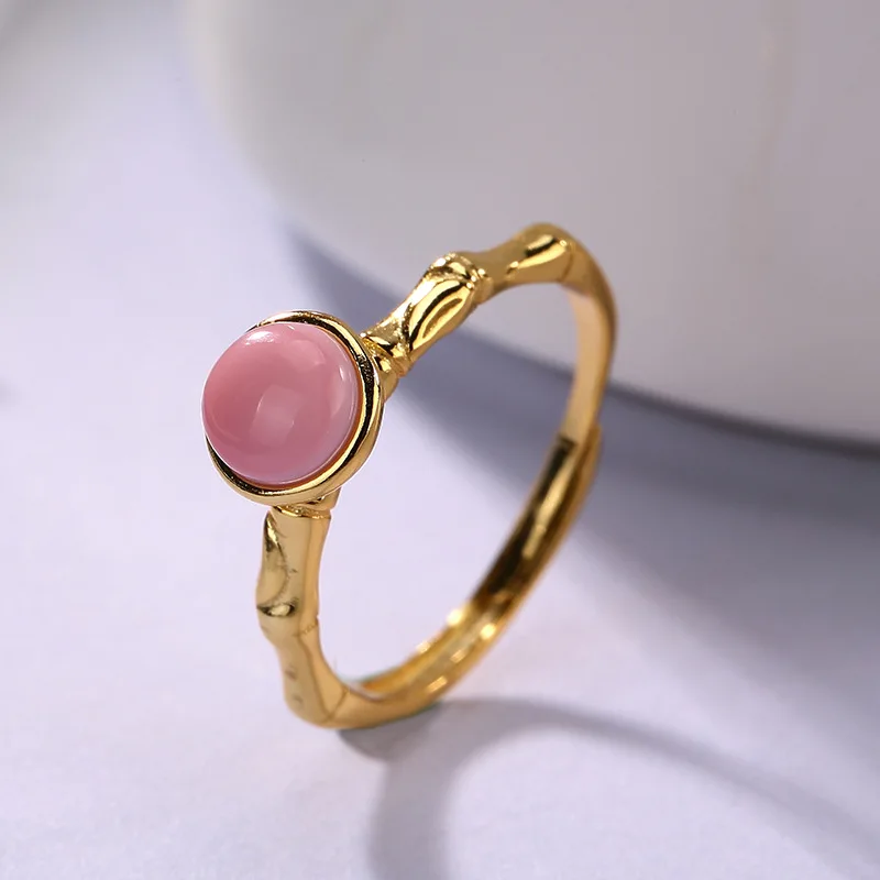 

New Arrival silver S925 Sterling Silver Plated Gold queen queen shell ring