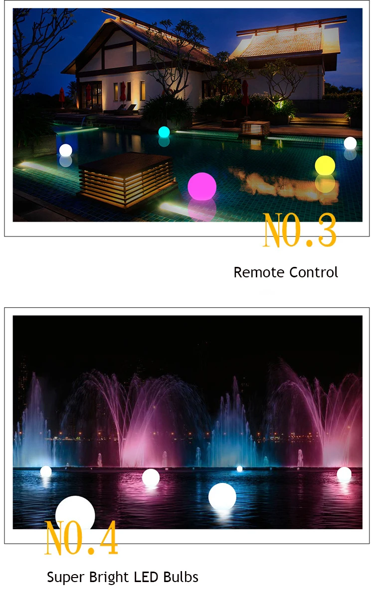 Водонепроницаемый светодиодный светильник с садовым шаром RGB подводный светильник IP68 наружные Рождественские Свадебные лужайки лампы для бассейна плавающие